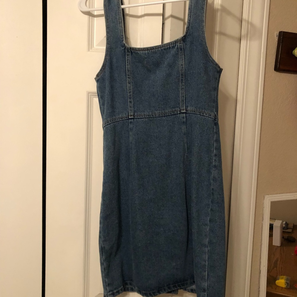 Jean button up dress